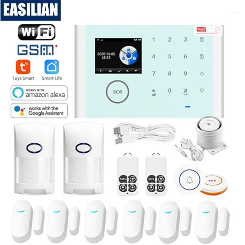 

WIFI GSM TUYA Anti-Theft Alarm System LCD Touch Keyboard Wireless 433Mhz SIM Sensor Detector Kits Home RFID Burglar Security1