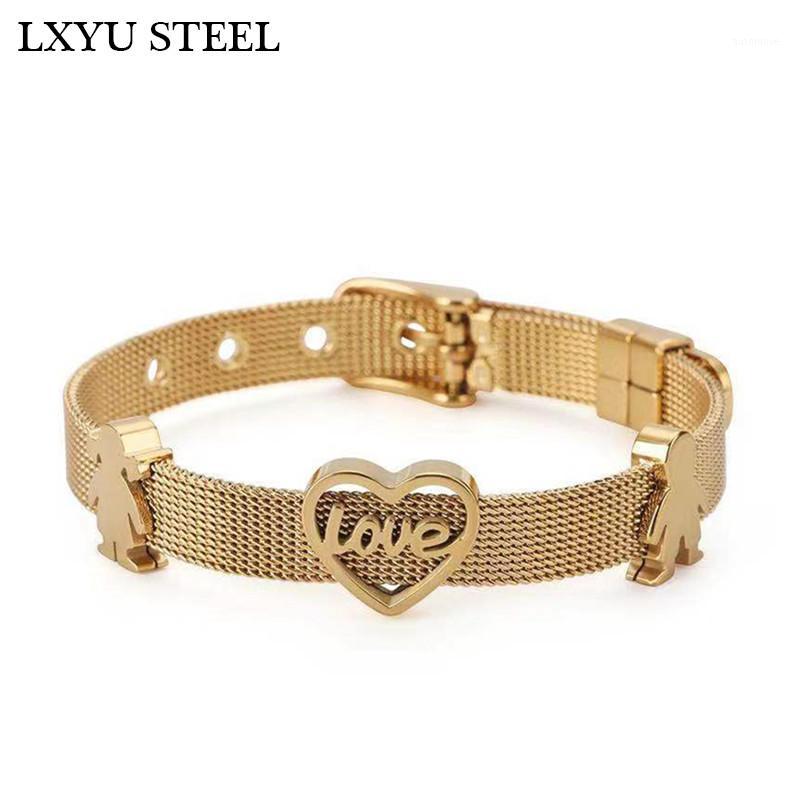 

Brand New 316L Stainless Steel Boy&Girl Bracelet Love Heart Bracelets Women Accessories1
