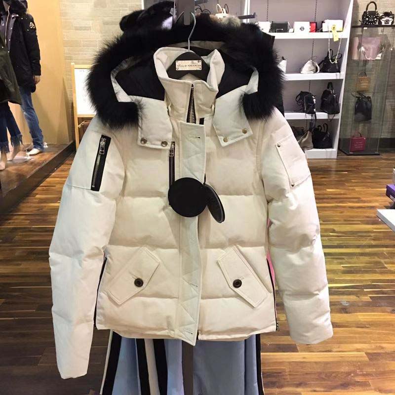 

TOP Women Winter Warm Down Jacket Fur Collar Feather Jackets Womens Outdoor Down Coat Woman Fashion Jacket Parkas Doudoune, Black