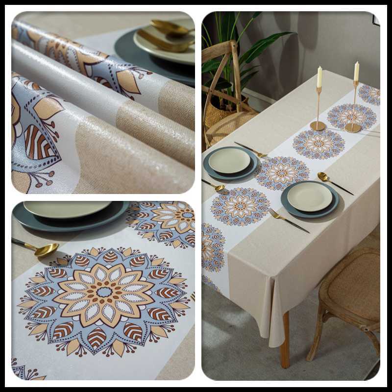 

PVC Tablecloth Nordic Style Waterproof Table Cover Cloth For Dining Room-Deck Cover Coffee Table For Living Room Nappe De
