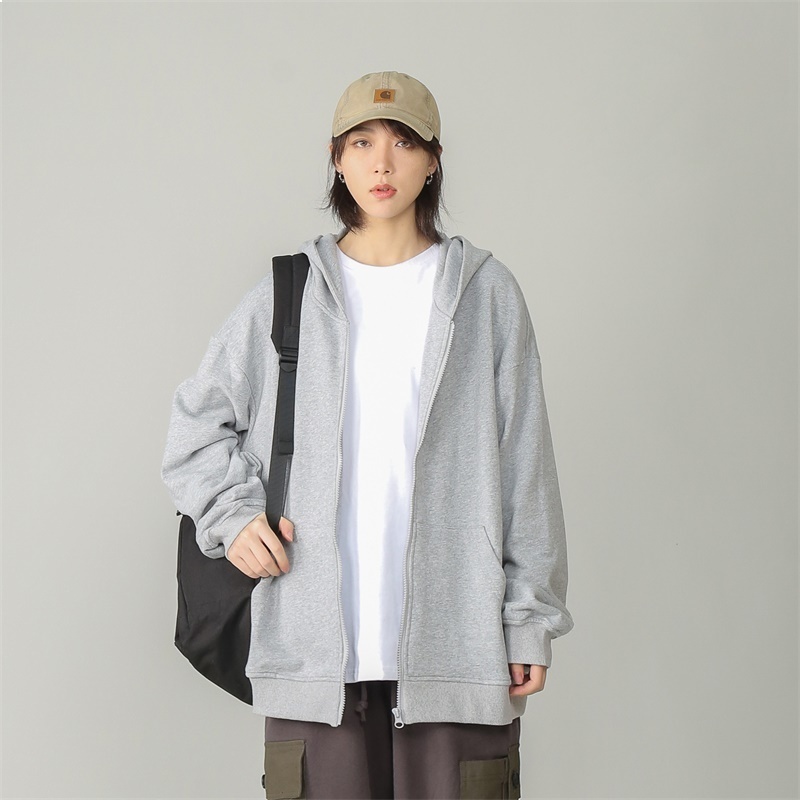 

2021 New Swallowing a Solid Color Sweatshirts Simple Women Zipper with Hoodie Women's Clothes Harajuku Y6zm, Black