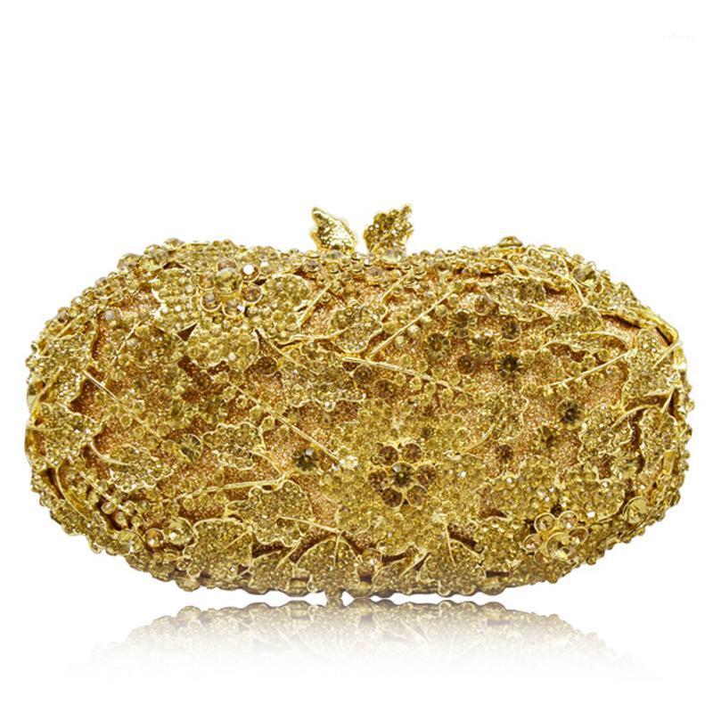 

High Quality Gold/Black Crystal Clutch Bag Fashion Women Evening Clutches Handbags Lady Party Purse Shoulder Bags Female Clutch1
