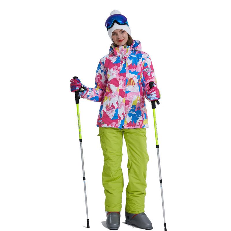 

New Color Thick Warm Ski Suit Women' Windproof Waterproof Outdoor Snow Jackets And Pants Ski Suit And Snowboard Wear Brand, Blue