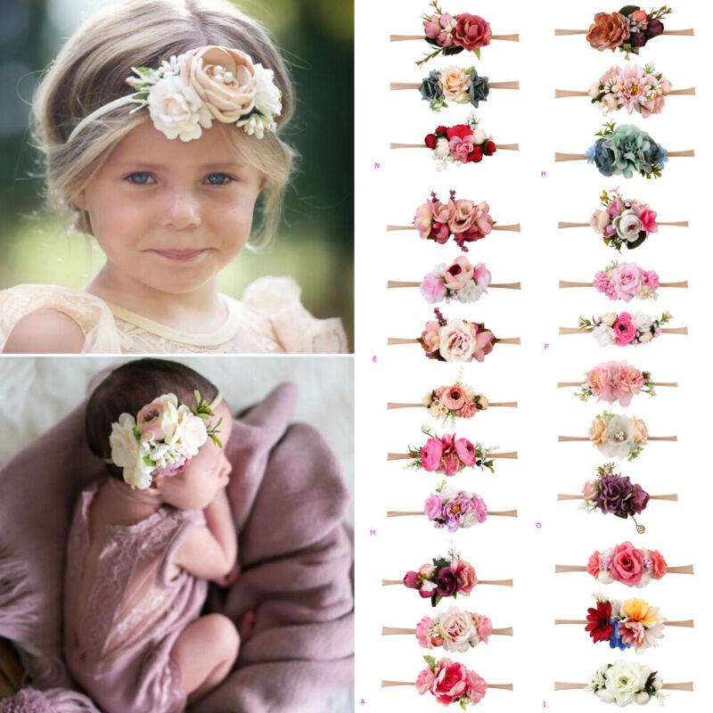 

UK 3Pcs Kids Baby Wedding Flower Hair Garland Headband Floral Wreath Photography