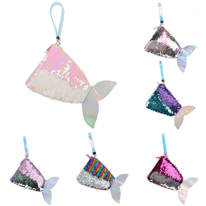 

Women Tail Sequins Coin Purse Girls Bag Reversible Sequin Change For Kids Children Gift1
