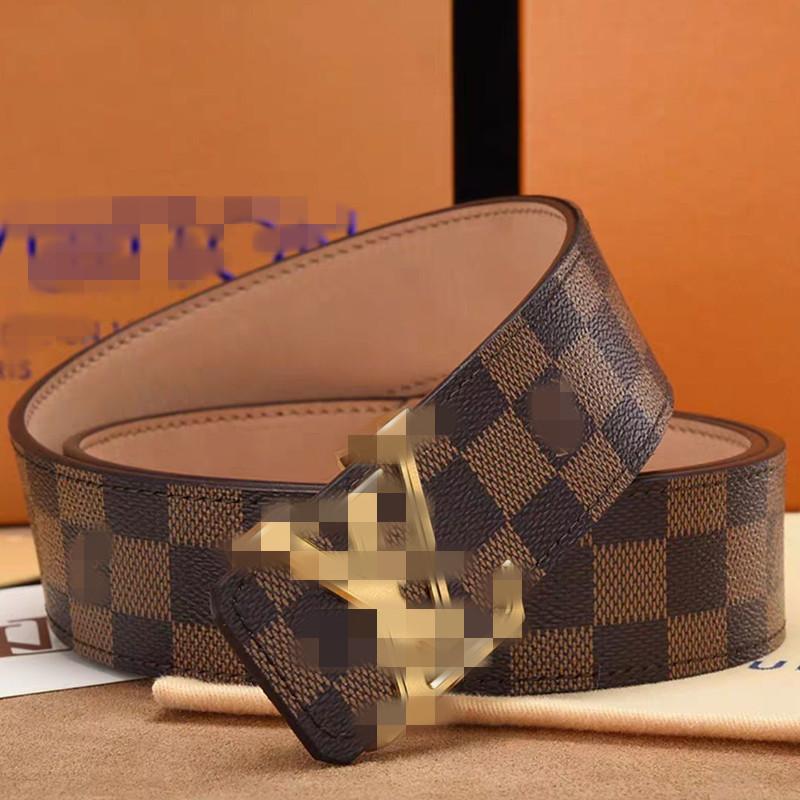 

2021 20 color Luxury Designer Belts Men of Mens and Women Belt with Fashion Big Buckle Real Leather Top High Quality, Black;brown