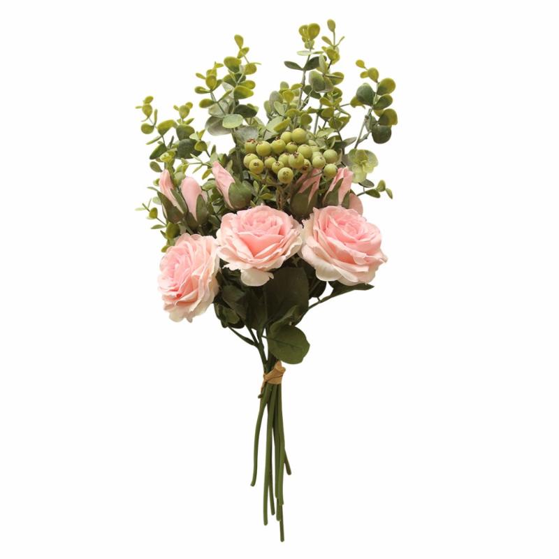 

Fake Flowers Home Decor Plastic Fake Flower Garden Flowers Bouquet Bunch Home Wedding Party Gift Decor L0604, Green