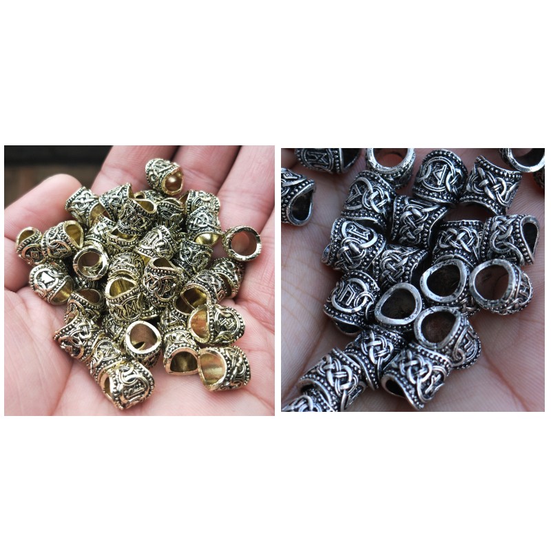 

Vikingrune Bead For Bracelet Vikingbeard 24pcs Per Set Jewelry Braids Dreadlock Letter Symbol Woman Man Beads 24hg K2