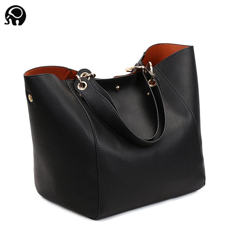 

2020 Big Size Vintage PU Tote Handbag Women's Casual Large Capacity Shoulder Bag Girl Retro Travel Bolsa 12 colors, Red