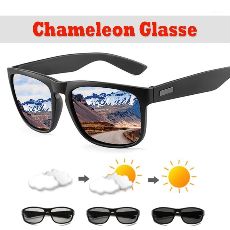 

Photochromic Sunglasses Men Polarized Driving Chameleon Glasses Male Change Color Goggles Driver UV400 Discoloration Eyewear1