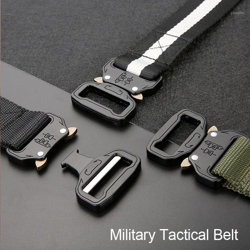 

Quick Release Nylon Belt Men Army Training Outdoor Tactical Waist Belt Men Body Tactical Alloy Automatic1, A tactical wasteland