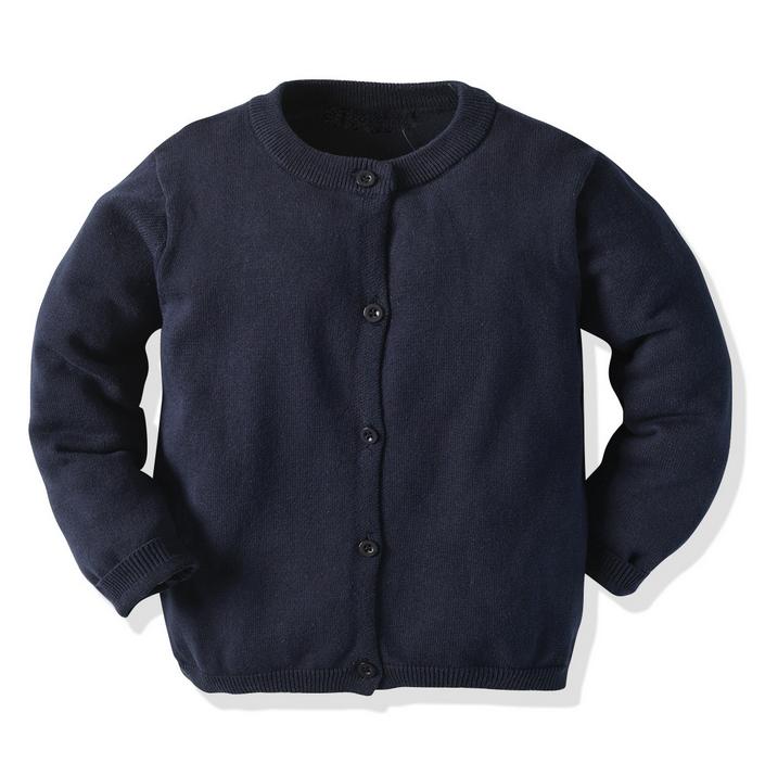 

2021 Winter Baby Knit Cardigan Single-breasted Classic Round Neck Ribbed Closing Simple Style Spring Clothing, Red