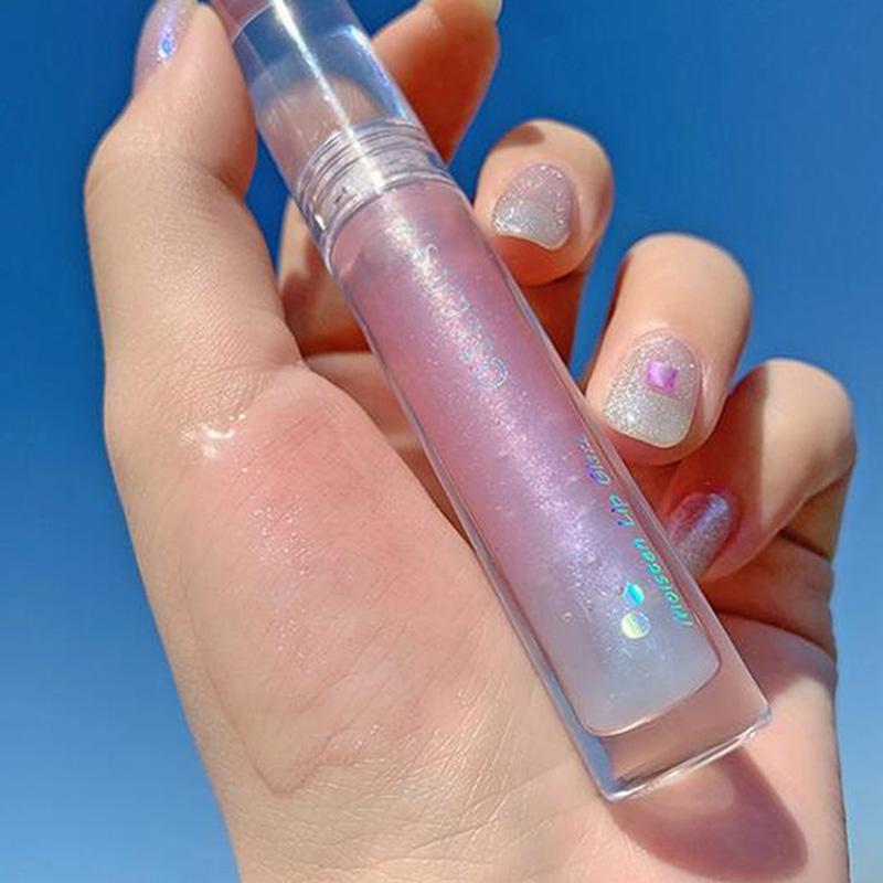 

Three-color Juice Mirror Lip Glaze Glass Water Gloss Lip gloss Oil Transparent Star Glitter Diamond Water Film, 1pc