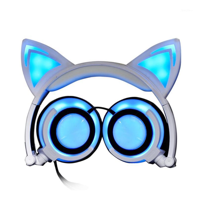 

Creative Cat Ear Shape Headphones Headset Glowing Cat Headphones Men And Women Headset Music1, Pink