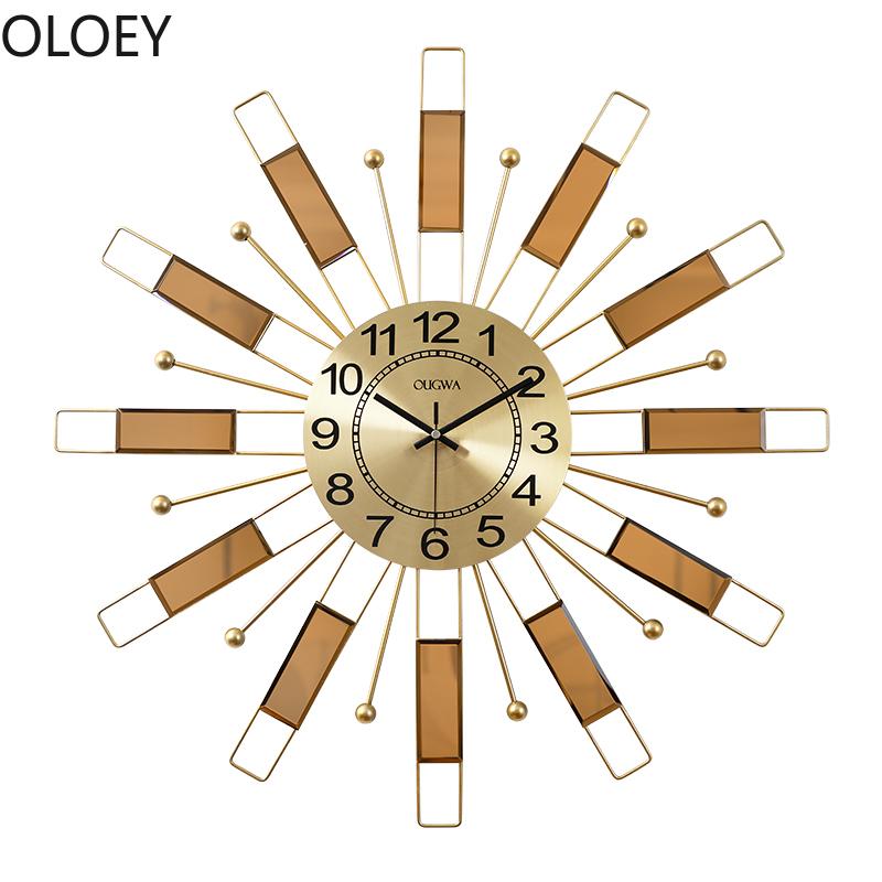 

Luxury Large Watch Wall Clock Metal Gold Silent Wall Clock Modern Design Digital Clocks Home Decor Farmhouse Decor Creative