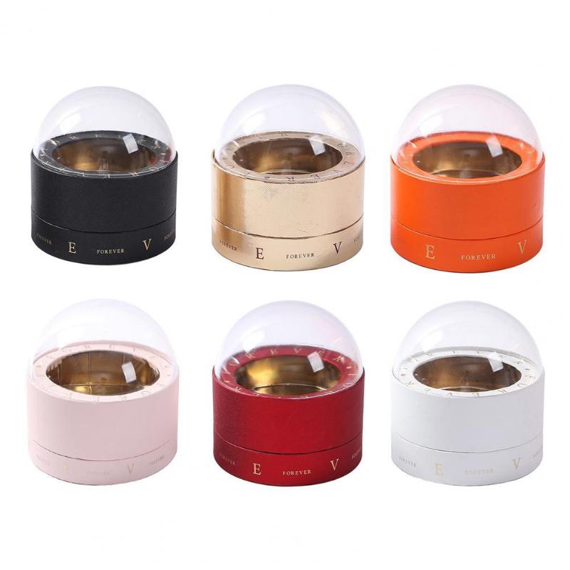 

Gift Box Double Transparent Round Cake Chocolate Rose Holder Container Decor