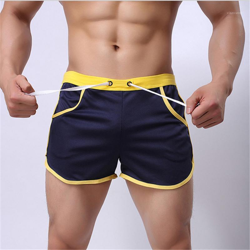 

Summer men's sports running shorts fitness beach pants bodybuilding men's shorts 6 colors available1, White