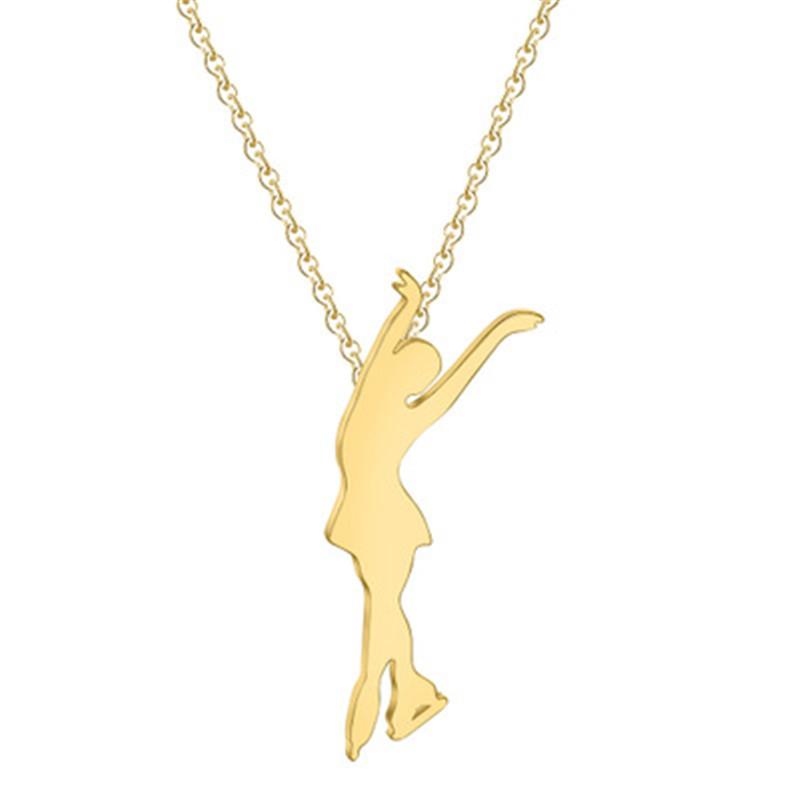 

Pendant Necklaces Stainless Steel Dance Necklace Figure Skating For Women Roller Skates Choker Jewelry Charm Custom Gift