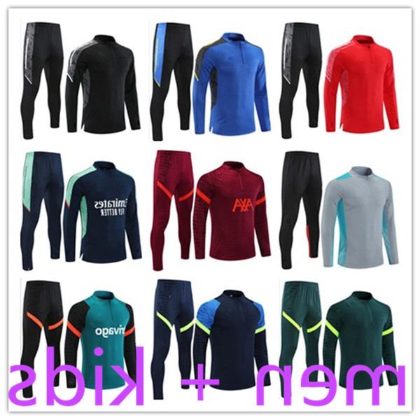 

2021 Ronaldo Soccer Jerseys Jersey Men Kids Football Training Tracksuit Kits Boys Mens Jacket Survetement Foot Chandal Futbol Chándal Man
