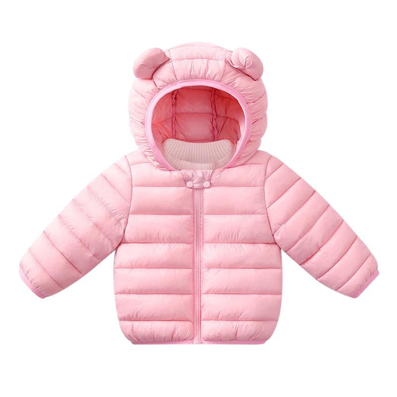 

Baby Girls Jacket Down Coat Kids Boys Light Top Coats With Ear Hoodie Spring Girl Clothes Infant Children's Clothing For Girls