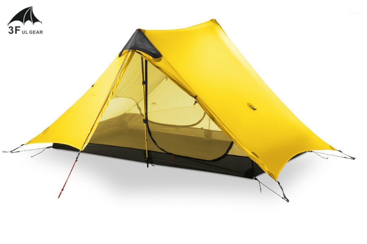 

3F UL GEAR 2020 lanshan 2 Rodless Tent 2 Person Professional 15D Silnylon Tent Oudoor Ultralight Camping 3-4 Season1