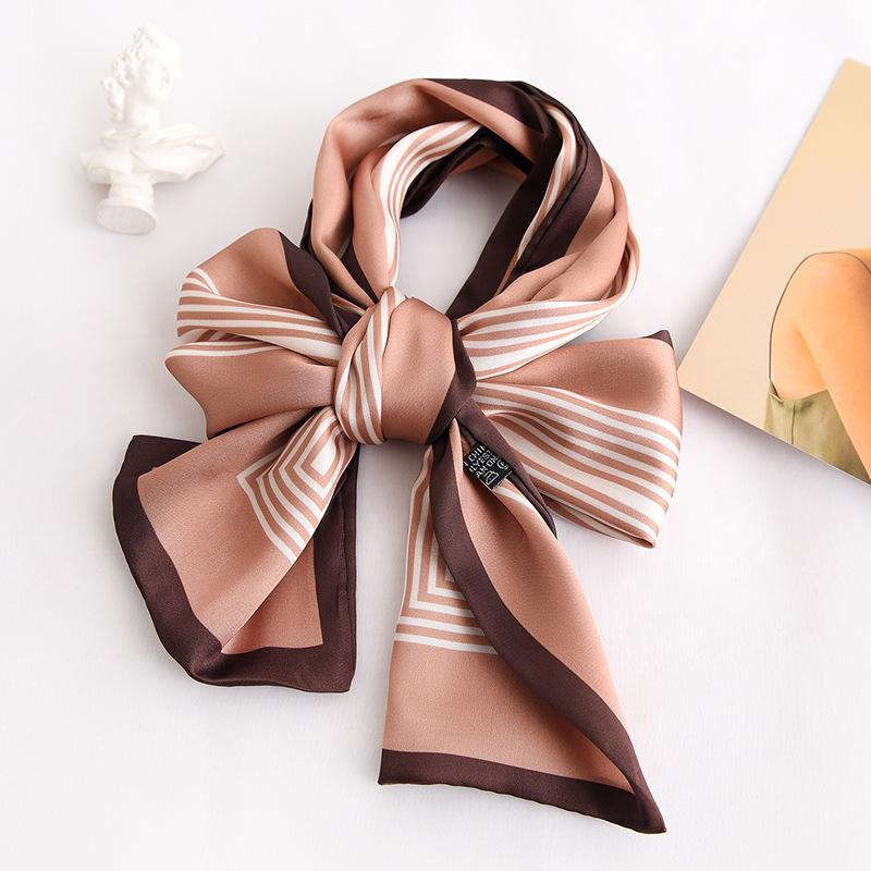 

New 2020 Fashion Scarves For Women Silk Satin Hijab Scarf Female Square Shawl Headband Scarfs For Ladies Poncho