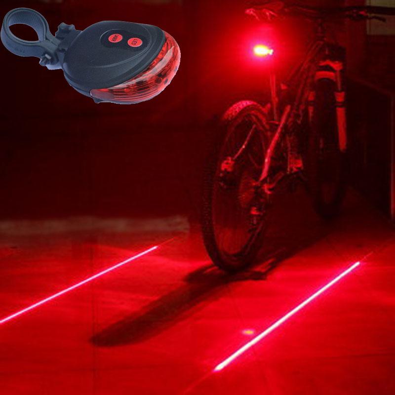 

Bike Cycling Lights Waterproof 5 LED 2 Lasers 3 Modes Bike Taillight Safety Warning Light Bicycle Rear Bycicle Light Tail Lamp