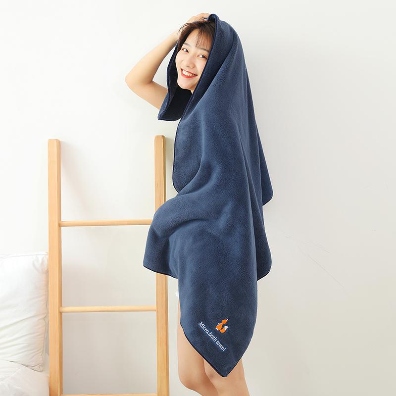 

Solid Coral fleece Thickened Bathrobes Super Absorbent BathTowels Lady Quick Dry Towel Non-hairy Household Bathroom Supplies