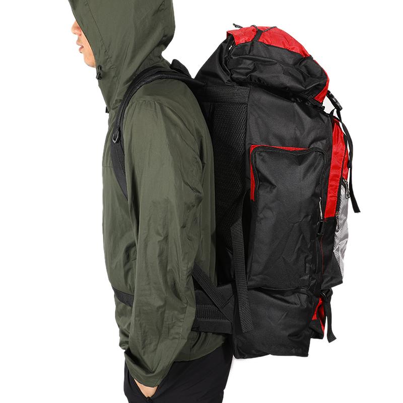 

100L Large Capacity Outdoor Sports Backpack Travel Bag Hiking Camping Backpack Climbing Fishing Bag for Women Men and New, Black color