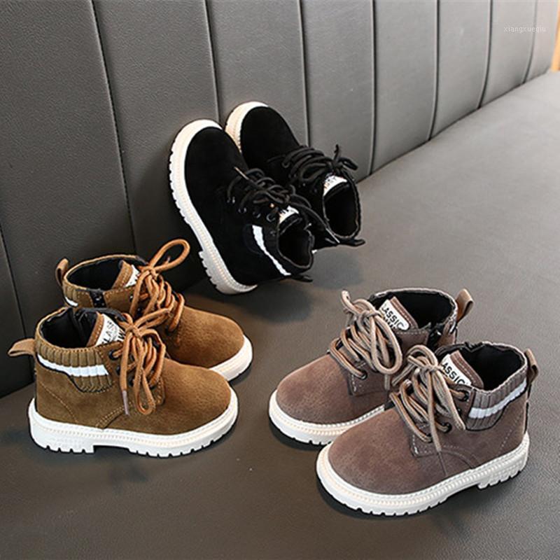 

Children Winter Boots Autumn Boys Casual Leather Shoes Fashion Soft Antislip Girls Boots Kids Sport Running Shoes 21-301, Gray