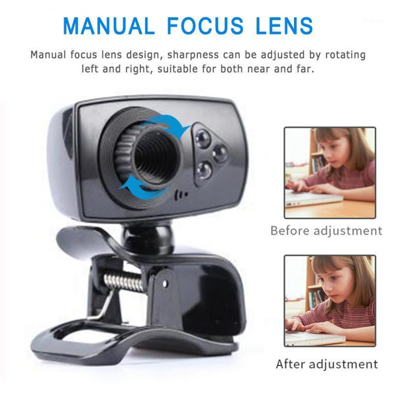 

2020 Full HD 50mp Webcam USB 3 LED Camera 360° Rotation Black Built-In Microphone Drive-Free 480p Computer Camera For PC Laptop1