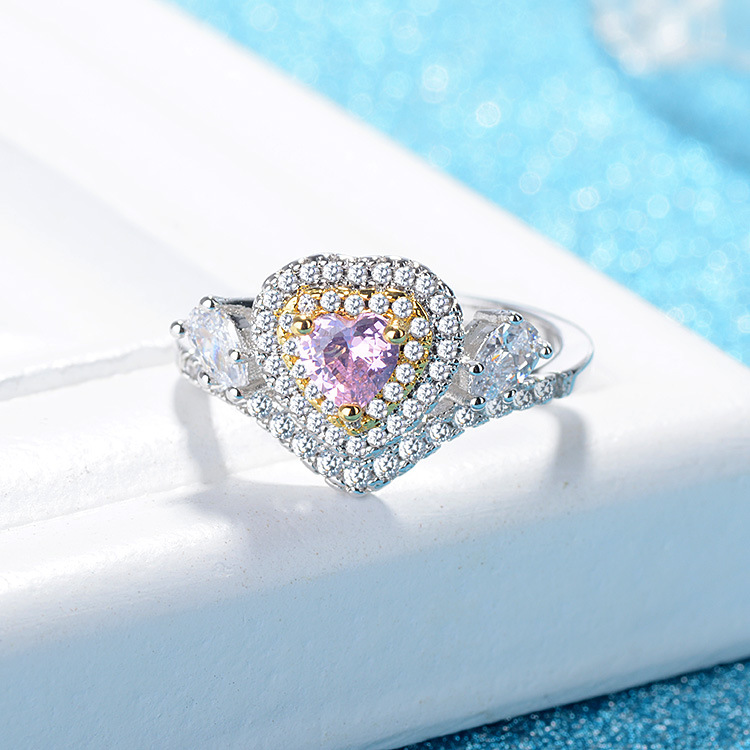 

Women's Ring Platinum Plated European and American Rings Micro-set Fashion European and American Wedding Anniversary Proposal For Girlfriend