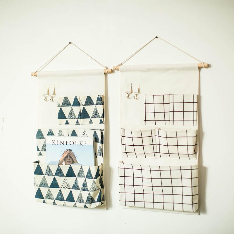 

5 Pocket Home Storage Bag Dorm Room Hotel Organizer Pouch Wall Door Closet Bathroom Bedroom Organizers