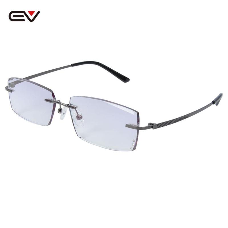 

Men's Rimless Eyeglasses Frames 55MM Diamond Trimming Anti Blue Rays Lens Computer Glasses Optical Myopia Eyewear For MenEV1565