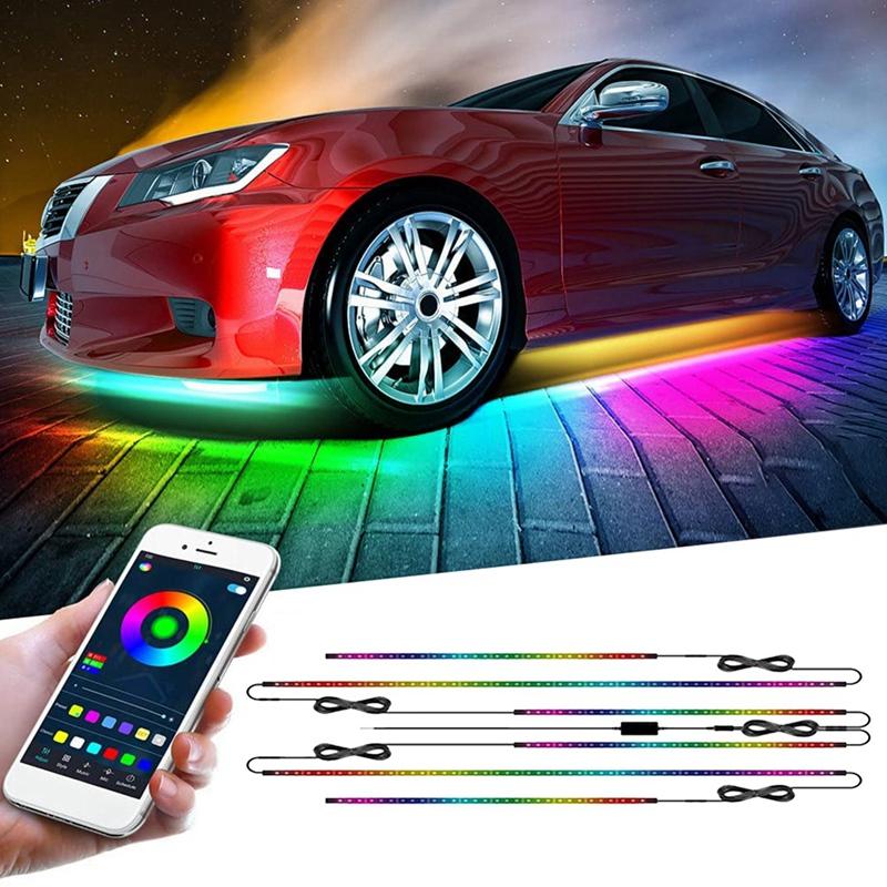 

Interior&External Lights Car Symphony Chassis Light Voice Control APP Colorful Streaming Marquee Trim LED Atmosphere For SUV Truck