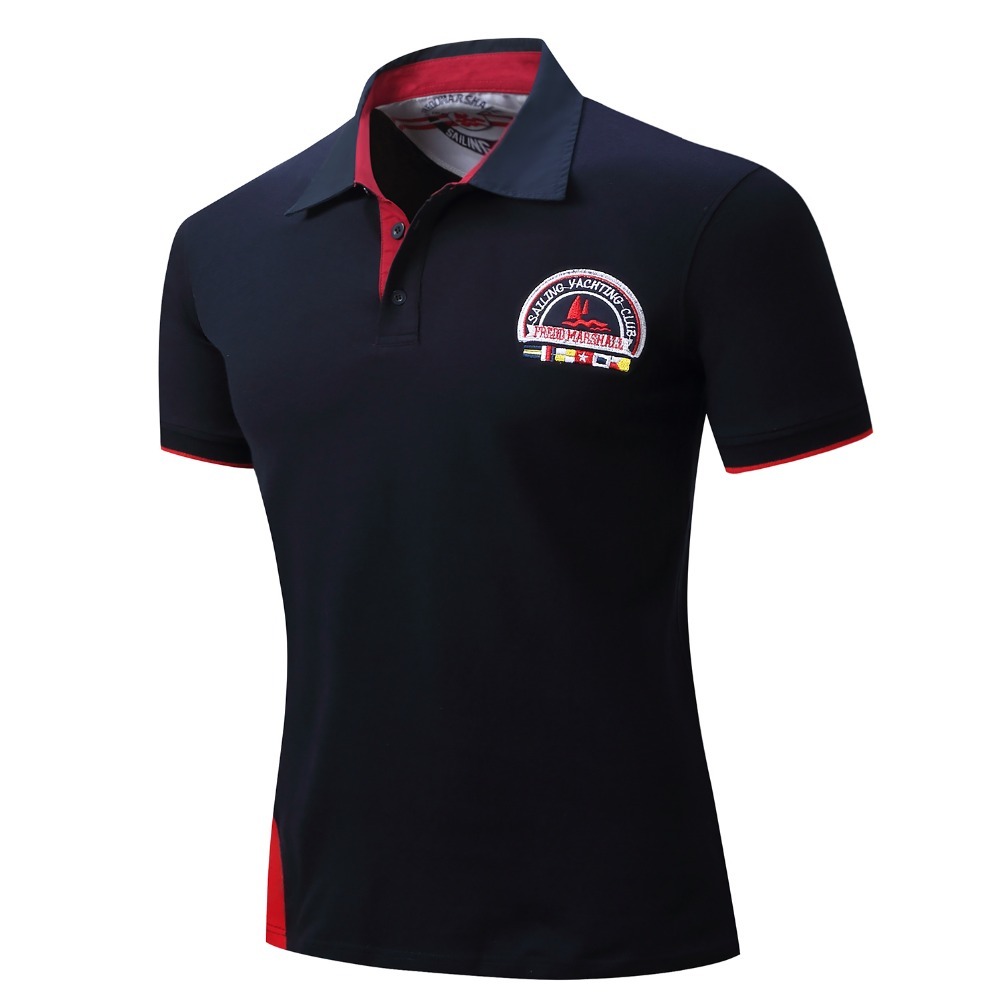 

2021 New Arrival Men's Polo Shirt t Casual Solid Tops%short Sleeve Shirts 100% Cotton Plus Size Ou86, Red