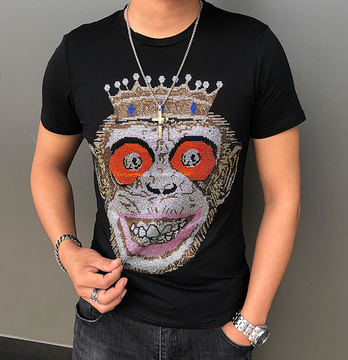 

Summer Spring 2020 New European and American High-end Popular Hot Tshirt-broca De Leisure of Young Short Sleeve Tshirt Nznd, Monkey