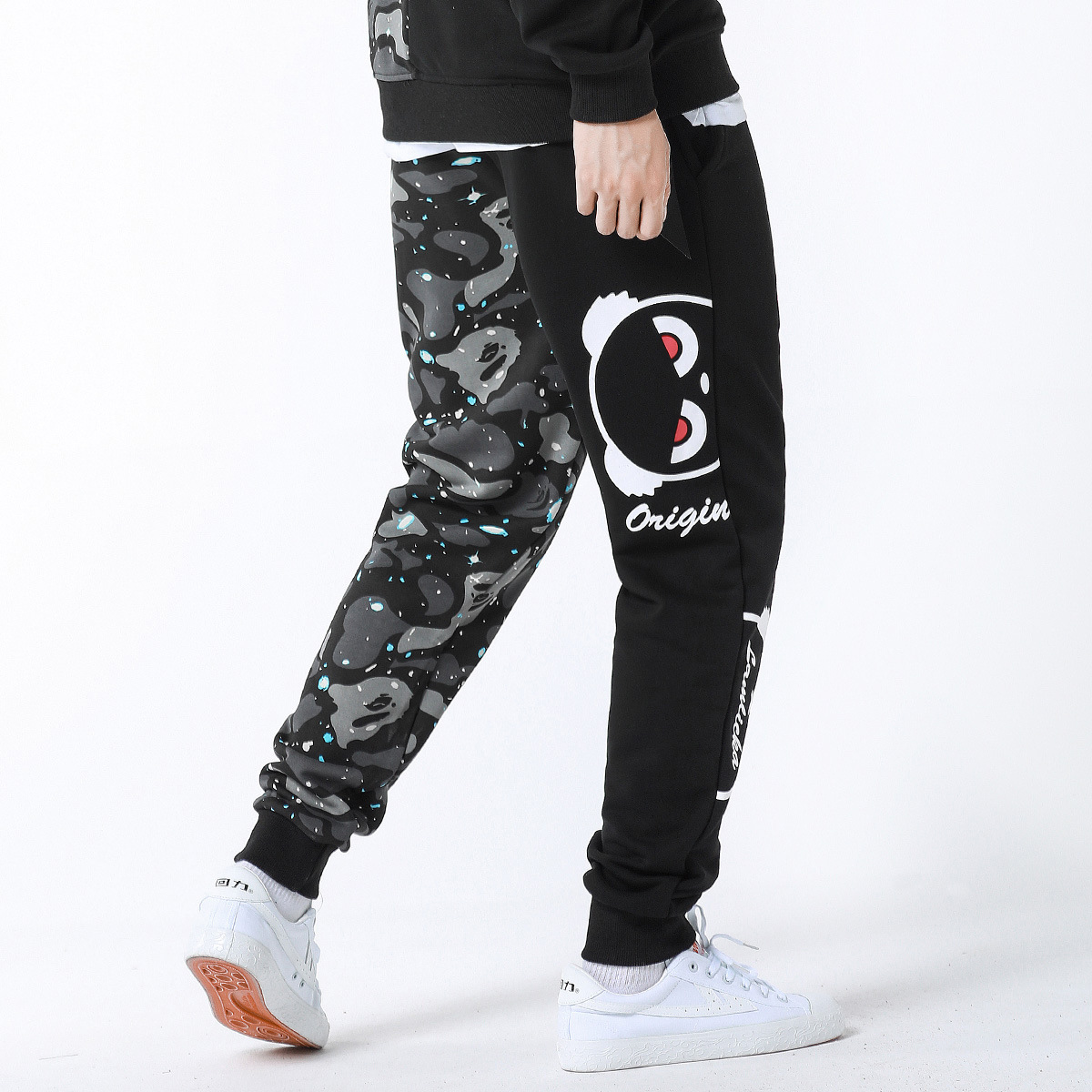 

New Hot 2020 Arrival Terry Military Trousers of Cotton Men Elastic Waistband Complete Panelled Camouflage Loose Size Pantalon Homme 9dub, See chart
