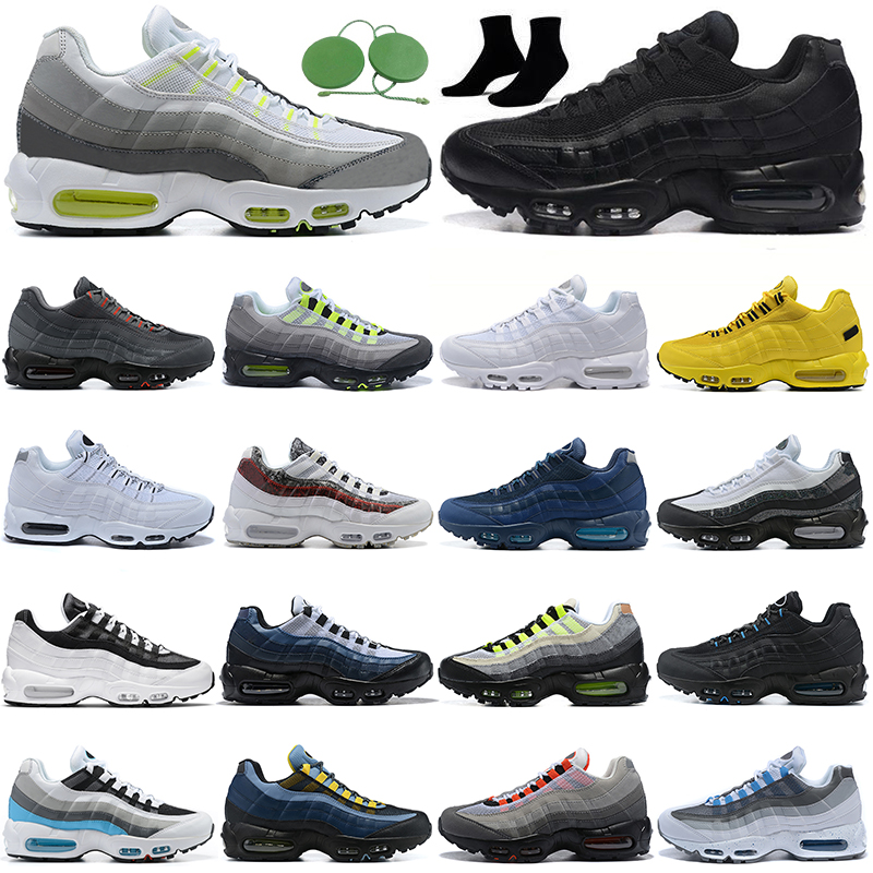 

95 men women running shoes des chaussure 95s triple black white neon grey red greedy mens womens outdoor sports trainers sneakers walking jogging, Villain red