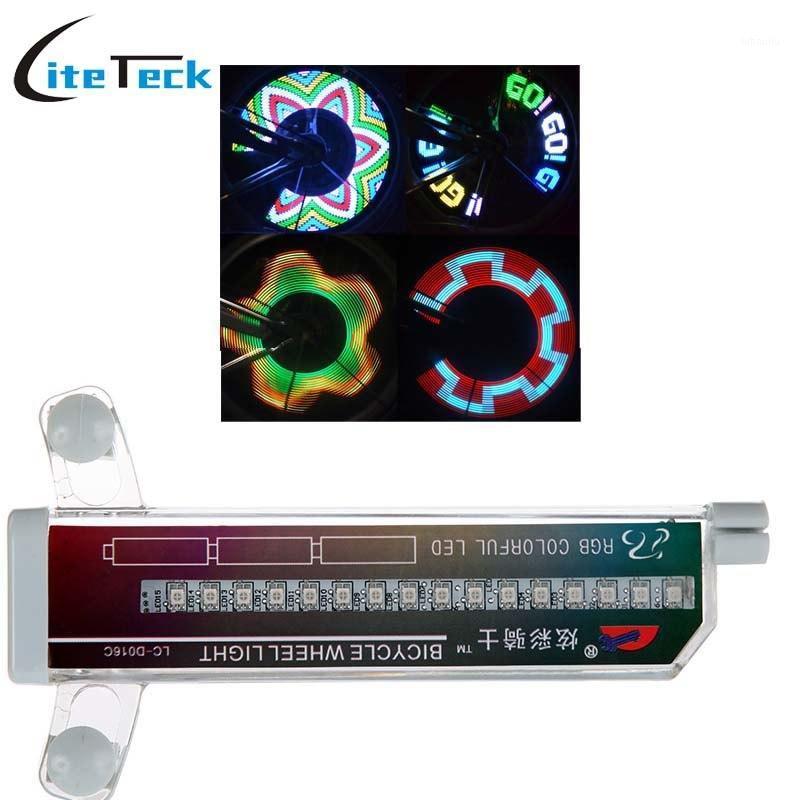 

New Ultra bright Bike Light Colorful Rainbow LED Wheel Signal Lights Lamp for Bikes bicycles1