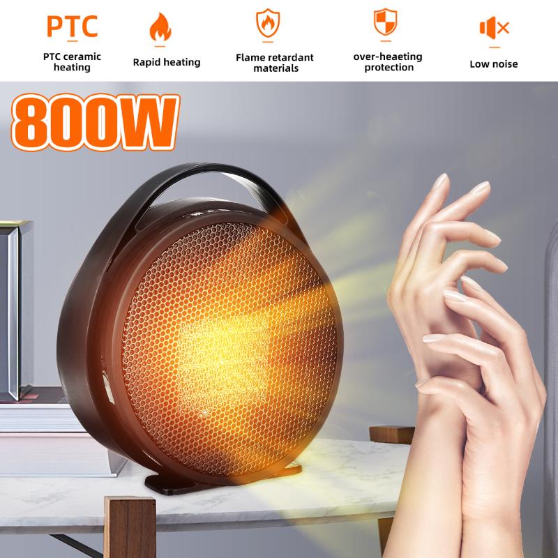 

220V 800W Portable Office Heater Mini Electric Heater Electric Home Fan Handy Air Warmer Silent Home Office Handy