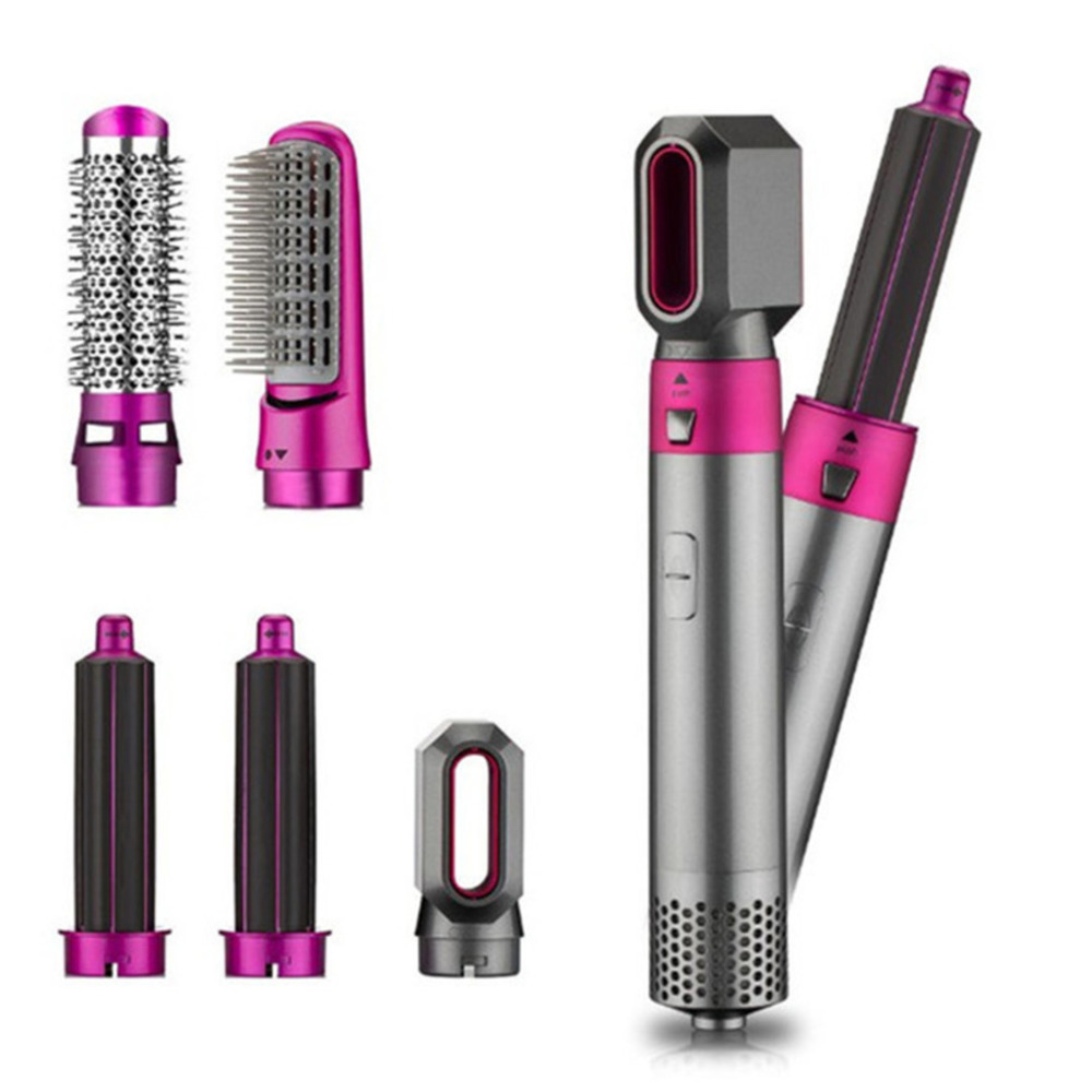 

SPAZEL Electric 5 In 1 Hair Curler Set Negative Ion Hair Dryer Straightener Brush Blow Dryer For HairStyling Comb Tools