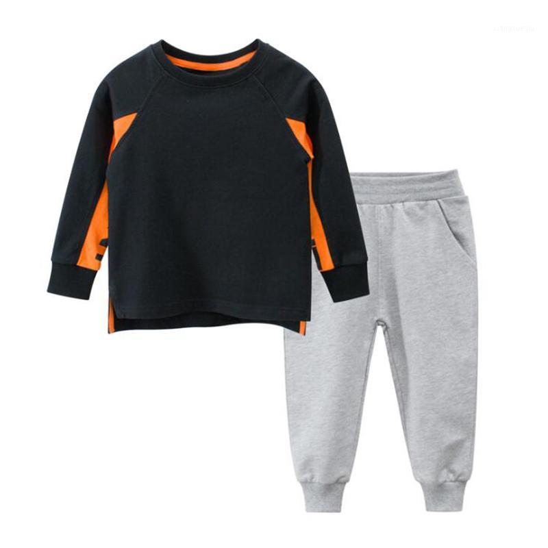 

BINIDUCKLING Spring Autumn New Boy Kids Clothes Set Sports Style Long Sleeve Cotton Outfits 2PCS For Kids Boys Clothing Sets1, Red