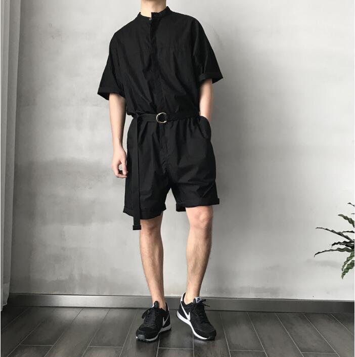 

2021 New S-6xl!! Wear Black Jumpsuit Shorts Men of Fashion. 8KPQ