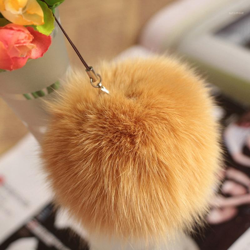 

10cm Nature Genuine Fur Ball Pom Pom Fluffy DIY Winter Hat Skullies Beanies Knitted Cap Pompoms F005-khaki1, White