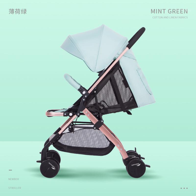 

High landscape baby stroller ultralight portable sit and lie on the plane folding absorber stroller baby1