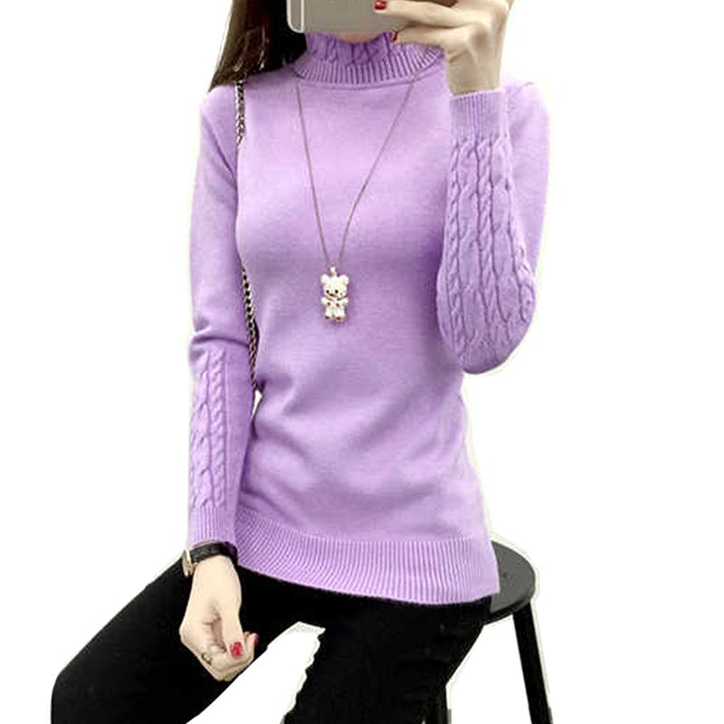 

high quality women Thick Sweater new Autumn Winter Cashmere Knitted Women Sweater And Pullover Female Jersey Pull Warm Sweaters, Black