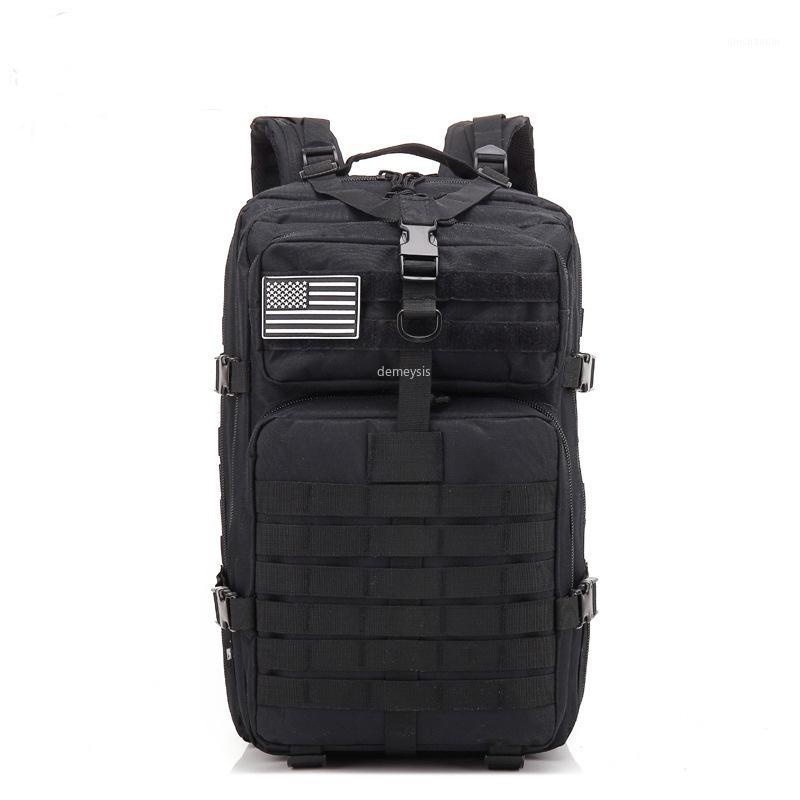 

900D Waterproof Oxford Outdoor Hiking Hunting Bakcpack Army 45L Tactical Backpack Wargame Backpack Outdoor Bags1, Black