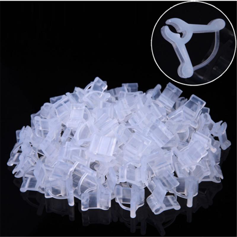 

100 Pcs/Set Transparent Flower Plants Grafting Clips Gardening Ornaments Tools For 1.7*1.1cm Seedlings Storage Holders
