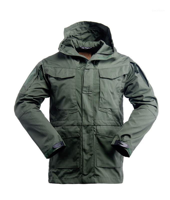 

Mens Hooded Tactical Jacket Outdoor Army Coat Camoflauge Waterproof Windbreaker1 Jackets&Hoodies, Black